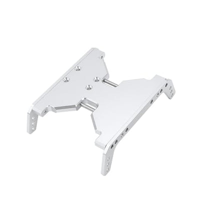 Aluminum Alloy Chassis Skid Plate Transmission Plate for 1/10 RC Crawler Axial Capra 1.9 Unlimited Trail Buggy UTB Currie F9 Upgrade Parts (Silver)