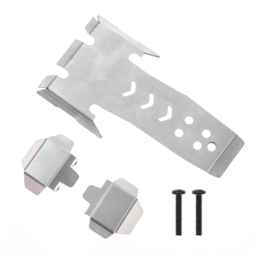 Stainless Steel Skid Plate Axle Protector Chassis Armor Compatible with 1 10 Scale RC Crawler Car Upgrade Parts Compatible with VP Optic H10 Model