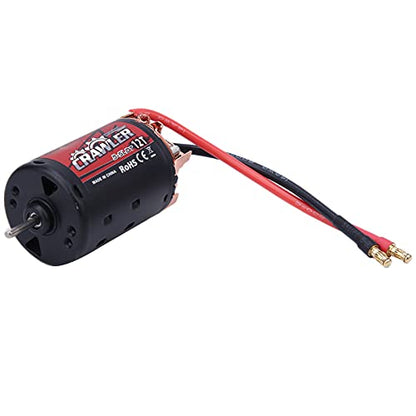 Brushed Motor MetalPlastic 550 Black Red for Crawler Car 1/10 RC High Performance Long Life Product Equipment: Suitable for 1/10 RC Crawler Car (12T) - size: 12T