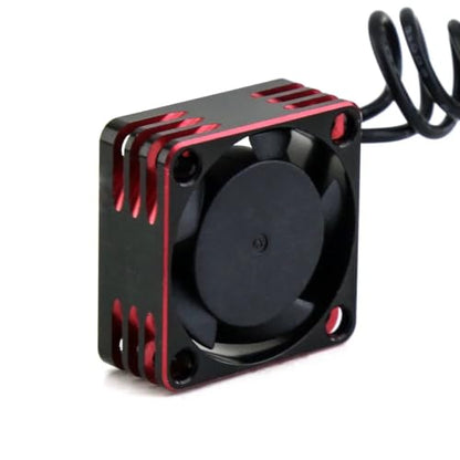RC Car Repair Kit Rc Car Truck 25x25mm Aluminum Alloy Metal Cooling Fan Motor Esc Efficient Heat Dissipation Modify Upgrade Parts Replacement Accessories - color: Red
