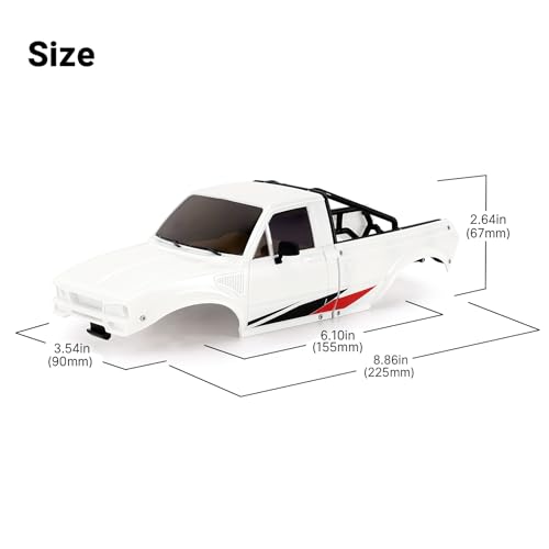 INJORA IR60 Pickup Hard Body Shell for TRX4M Defender Bronco (Pearl White) - color: Pearl White
