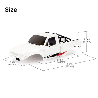 INJORA IR60 Pickup Hard Body Shell for TRX4M Defender Bronco (Pearl White) - color: Pearl White
