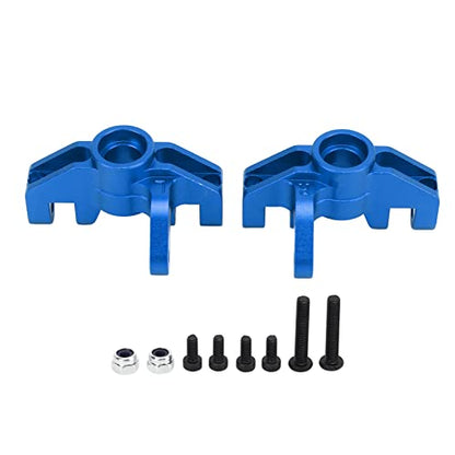 RC Steering Cup, 2pcs Aluminum Alloy Steering Cup Knuckle Upgrade Accessories for LOSI Hammer Rey U4 Rock Racer 1/10 RC Car (Dark Blue - color: Dark Blue