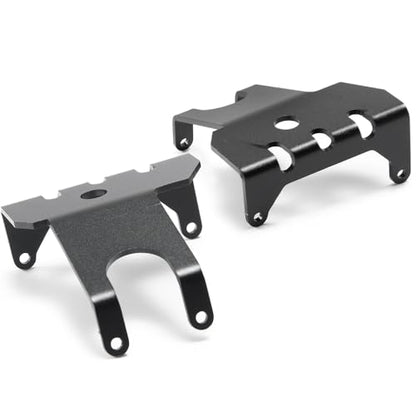 2PCS RC Car Aluminum Axle Protector Chassis Armor Front & Rear Skid Plate Compatible with 90018 90048 90053 1/10 RC Crawler Car Upgrades (Black) - color: Black