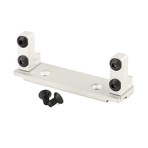 1/10 Metal Alloy Front Axle Servo Mount Holder Servo Fixed Bracket for AXI03004 Capra 1.9 RC Car Alloy Upgrade Parts (Silver) - color: Silver