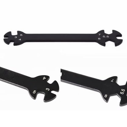 For Turnbuckle Screws With Nuts 1Pcs 6 In 1 Wrench Tool Remote Control Tools 3/4/5/5.5/7/8mm Multifunctional RC Car Toy Parts Models