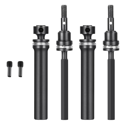 MORLORDY 2Pcs 1144 Steel RC CVD Driveshafts Dogbone for 1/16 Trax-xas E-Revo Summit RC Truck Upgrade Parts (Universal for Front & Rear)