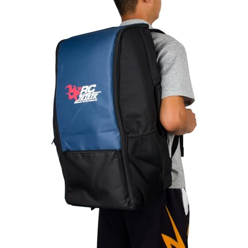  RC Backpack,RC Car Storage Bag,Multi Pockets Duffel Bag Carrying Case for 1/8 & 1/10 RC Car SCX10 Capra Wrangler TRX4 E-REVO VS4 BRX01 TF2 D90 CC01 YK4082 RGT EX8619 (Blue) - color: Blue
