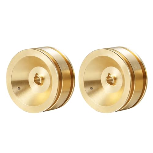 Rc Accessories for Axial for SCX24 for Deadbolt C10 for Wrangler for Gladiator for Bronco 1/24 2Pcs Brass Wheel Rims RC Car Model Truck Parts