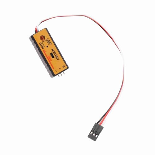 RC Stability Control Gyro High Precision Single Stage Gain Sensitivity Adjustable Gyroscope Stability Controller Module for RC Cars Boats 4 6V Plastic