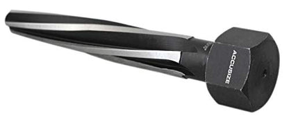 Accusize Industrial Tools Chucking Reamer, 15/16 in, 0523-6045 | HSS Aligning Reamer, 15/16" Dia, 5" Flute, 7" OAL, Hex Shank, Spiral Flute - size: 15/16 inch