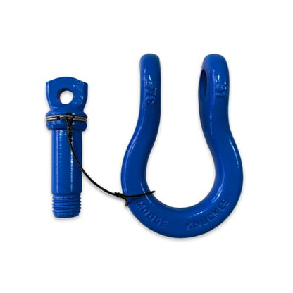 B'oh Spin Pin 3/4” Recovery Shackle | 10,000 lbs Capacity - High-Strength Carbon Steel with 7/8" Pin Recovery Gear Towing Accessories - Pin Style : Screw, Blue Balls - color: Blue Balls