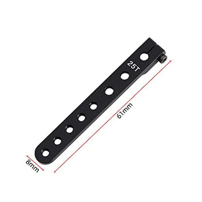 DJX 4PCS Aluminum 25T Servo Arm Horns for All 1:10 2WD/4WD ECX331007 RC Car (Black) - color: Black