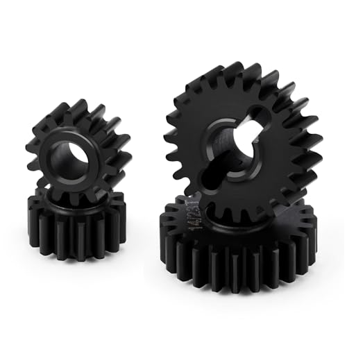 RC Steel 13/24T,14/23T,15/22T Overdrive & Underdrive Portal Gears Set for Redcat Ascent-18 1/18 Rock Crawler Car Upgrade Parts - size: 14+23T