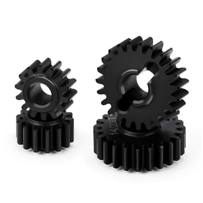 RC Steel 13/24T,14/23T,15/22T Overdrive & Underdrive Portal Gears Set for Redcat Ascent-18 1/18 Rock Crawler Car Upgrade Parts - size: 14+23T