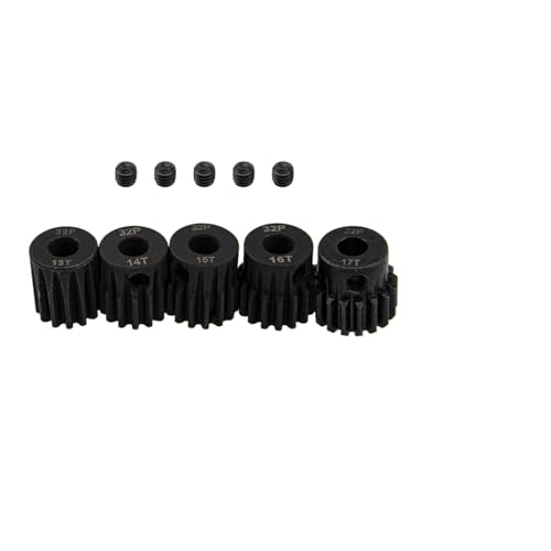 32P 5mm Pinion Gear Set 13T 14T 15T 16T 17T with Hex Key for Arrma 4s 3s Bigrock Grantie Senton Typhon Vorteks Kraton Mojave Outcast Fury Quake Upgrades Parts