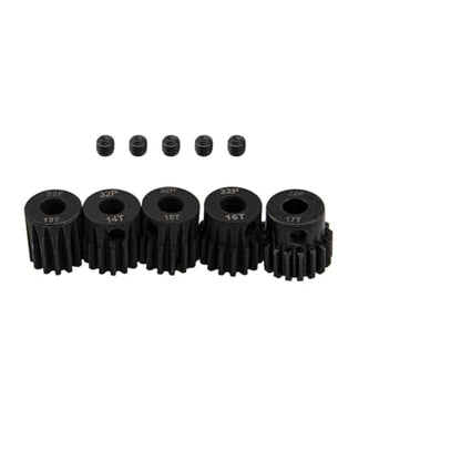 32P 5mm Pinion Gear Set 13T 14T 15T 16T 17T with Hex Key for Arrma 4s 3s Bigrock Grantie Senton Typhon Vorteks Kraton Mojave Outcast Fury Quake Upgrades Parts