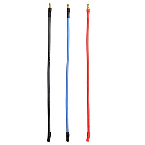 Hobbypark 3.5mm Bullet Connectors Banana Plug Extension Lead Male Female for Brushless Motor ESC (3-Pack)