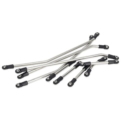 High Clearance Carbon Fiber LCG Chassis Kit with Transmission Shocks Absorbers for 1/10 RC Crawler Cheater Rigs SCX10 II (Links Set)