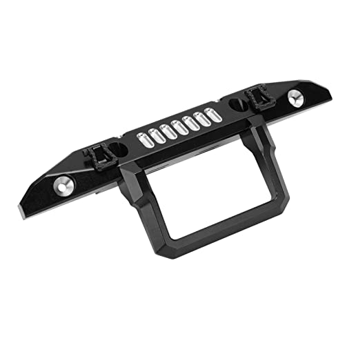 Front Bumper Aluminum Alloy Crawler Bumper RC Car Accessory with LED Light Hole for Axial 1/6 for SCX6 Car RC Car Upgrade Part (Black) - color: Black