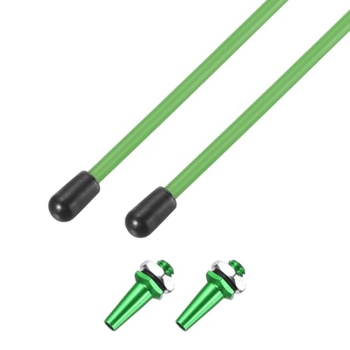 uxcell 160mm Plastic Protection Antenna Tube, RC Antenna Tube with Mount and Cap for RC Car Boat Drone Receiver(Green, 2 Pcs) - color: Green, size: 160mm