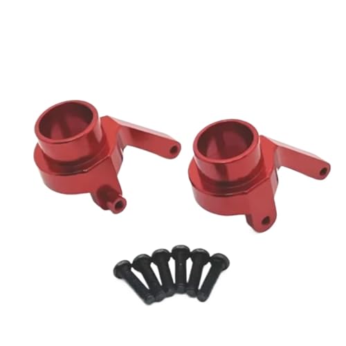 RC Steering Knuckle Block for SCY 18101 18102 1/18 Metal Front Steering Cup Kit Rc Model Crawler Car Truck for Buggy Accessories Upgrade Parts(Red) - size: Red
