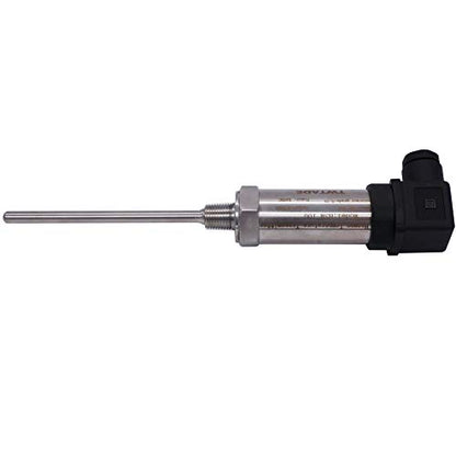 TWTADE Industrial Temperature Sensor Temperature Transmitter -50°C~+150°C, 2-Wire 4-20mA Signal Output 1/4" NPT, Male Thread, Probe Rod Length: 100MM