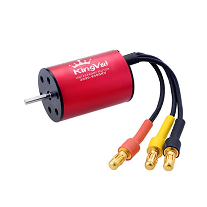 KingVal Replacement 2030 6500KV Waterproof Brushless Motor Shaft 2mm Compatible with 1/18 1/20 RC Car - size: 6500KV, style: 2030