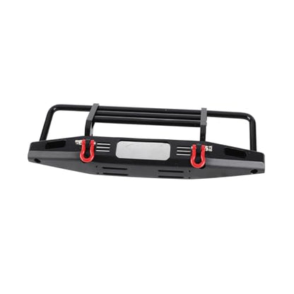 Metal RC Car Front Bumper Adjustable Heavy Duty Protection Accessory for Defender Axial SCX10 SCX10 II 90046 90047 1/10 RC Crawler Car Black 200x60x68mm
