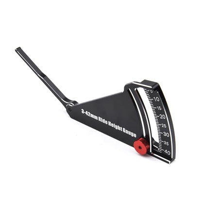 RC Car Ride Height Gauge Aluminum Height & Wheel Rim Camber | 3-42mm Adjustable Ruler