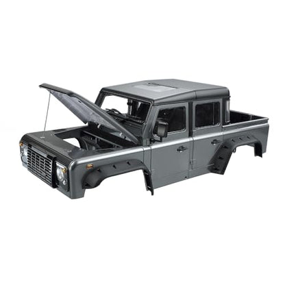 1/10 RC Land Rover Defender Pickup Hard Body Shell Kit-313mm Wheelbase Pickup Body for Axial SCX10 90046 TRX4 CC01 Capra RC Crawler Car (Grey) - color: Grey