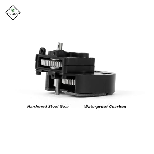 SCX24 Transmission for 370 Motor with Steel Gear for SCX24 Upgrades | SCX24 Gearbox Complete Transmission Case For Axial 1/24 RC Crawler