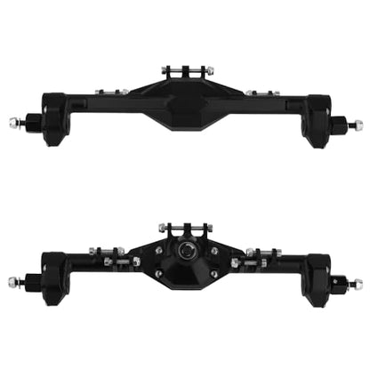 1/10 CNC Machined Integrated Front & Rear Portal Axle for SCX10 II VP Element Enduro 90046 90047 D90 RC4WD RC Crawler Metal Upgrade Part (Black) - color: Black
