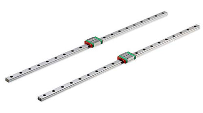 TEN-HIGH MGN7 50mm Linear Guide Rail Linear Motion Slide Rails Linear Motion Products, for 3D Printer and CNC Machine, 2pcs Rails + 2pcs MGN7C Block Bearings - size: 50mm, style: MGN7
