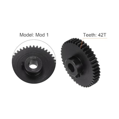 uxcell Mod 1 42T Pinion Gear 8mm Bore Hardened Steel Motor Rack Spur Gear for RC Car Truck Gear Drive