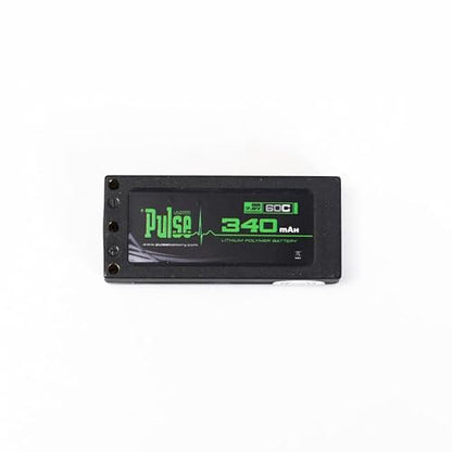 Helidirect Pulse 340mah 2S 7.6V 60C LiHV Hardcase Battery Used for Mini Z, XBility 1, Drift, Micro B, Micro, Hobbyplus 1/24 Racing & Drift - Remote Control Car, RC Car Battery