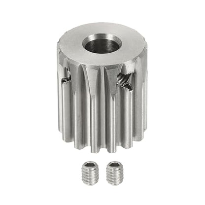 uxcell 1 Mod 14T Spur Gear 6mm Bore, 304 Stainless Steel Pinion Gear, 20°Pressure Angle, for Spur Rack and RC Model Car or Motor DIY - size: 1 Mod 14T, 6mm