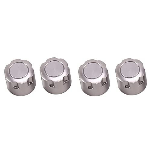 4PCS Aluminum Nut Metal Wheel Nuts for Axial SCX10 TRX4 1/10 RC Crawler Car Parts,Silver