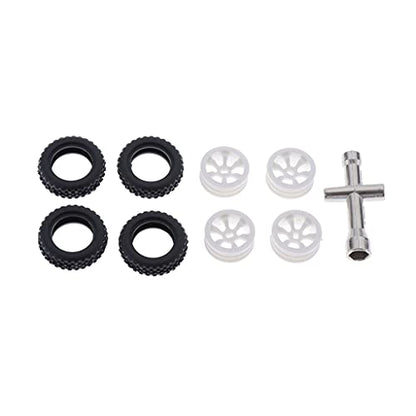 Replacement Part For 1:28 Crawler Car RC Tires And Rims Cement Model K989 Accessories