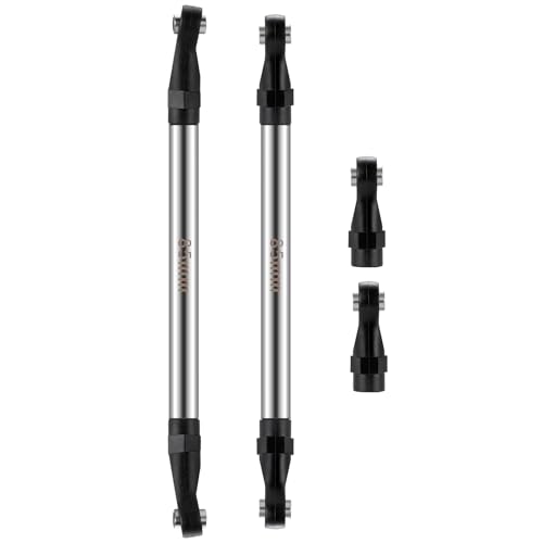 2Pcs Stainless Steel Link Rod Linkage Plastic Link Rod End，85mm | 55mm-155mm，Upgrade Parts，For Axial 1/10 SCX10 TRX4，RC Crawler Car - style: 85mm