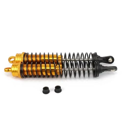 RC Car Shock Absorber Compatible With Hsp For Hpi For Losi For Axial 1/8 Rc Car For Buggy Truck Parts Oil Adjustable 140mm Aluminum Shock Absorber Damper(Yellow) - size: Yellow