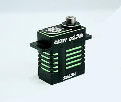 NSDRC Special Edition RS100 SERVO & Horn - Remote Control Car Electronics, RC Car Servo CNC Aluminum Case, 5V-8.4V (HELIDIRECT) (Green) - color: Green