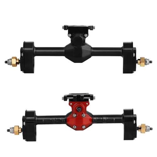 SCX24 Diamond Shape Portal Axle for 1/24 Axial SCX24 C10 90081 AXI00002 AX24 Ford Bronco AXI00005 RC Crawler Metal Upgrade (Black) - color: Black