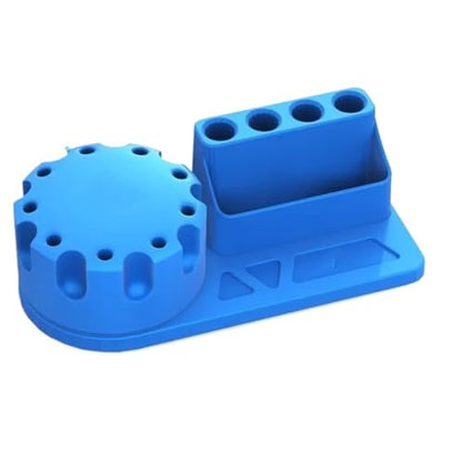 RC Repairs Spare Parts For Maintenance Repair Tools Multi-function Screwdriver Tweezers Storage Box Rotating 360° Rack Stand Holder RC Car Parts(Blue) - color: Blue