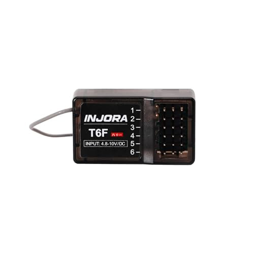 INJORA T6F 6CH 2.4GHz Transmitter with Receiver for 1/8 1/10 RC Car - size: without Gyro