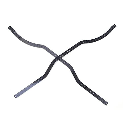 Universal Carbon Fiber Chassis Frame Rails High Precision for Axial SCX10 RC Crawler Car Model Black 16.3 Inch 2 Sheets Screws, Lightweight Durable Easy Installation for RC Hobbyists