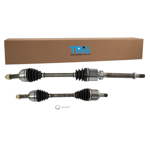 TRQ Front Driver and Passenger Side CV Axle Assembly Set 2 Piece Compatible with 2007-2012 Nissan Sentra Base Model SL S SR CVT - style: CSA80038