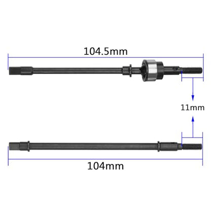RC Front Rear Steel Drive Shaft CVD Dogbone Compatible with Axial SCX10 YQCQ-01 1/10 RC Crawler Car (Silver) - color: Silver