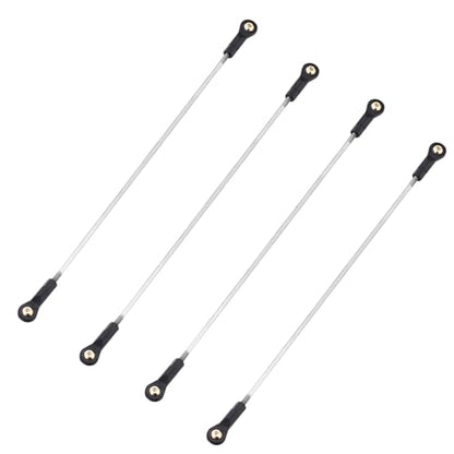 MECCANIXITY 4Pcs Adjustable Turnbuckles Camber Links, 284-294mm Turnbuckle Rod Steering Servo Linkage with M3 Ball Head Rod Ends for RC Car Replace Parts DIY - size: 284-294mm
