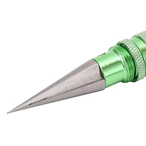 0-14mm Universal RC Reamer Hole Puncher with Aluminum Handle, Adjustable Drilling Tool for RC Car Body Shell, Includes Curved Scissor Set for Drone Tank Boat Helicopter (Green) - color: Green